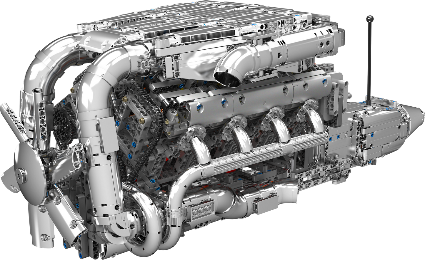 Mould King 10168 Motorized Hypercar W16 Engine & Gearbox Building Toy Set | 2899 PCS