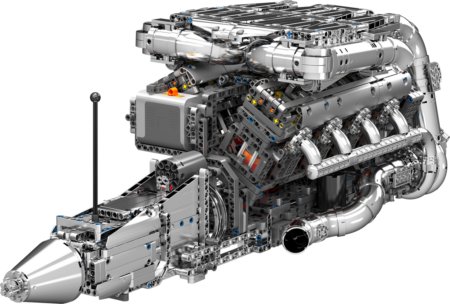 Mould King 10168 Motorized Hypercar W16 Engine & Gearbox Building Toy Set | 2899 PCS