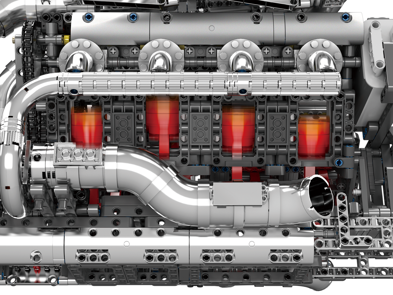 Mould King 10168 Motorized Hypercar W16 Engine & Gearbox Building Toy Set | 2899 PCS