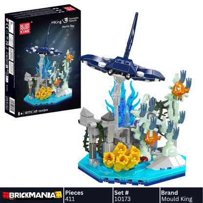 Mould King 10173 Manta Ray Coral Reef Building Toy Set | 411 PCS