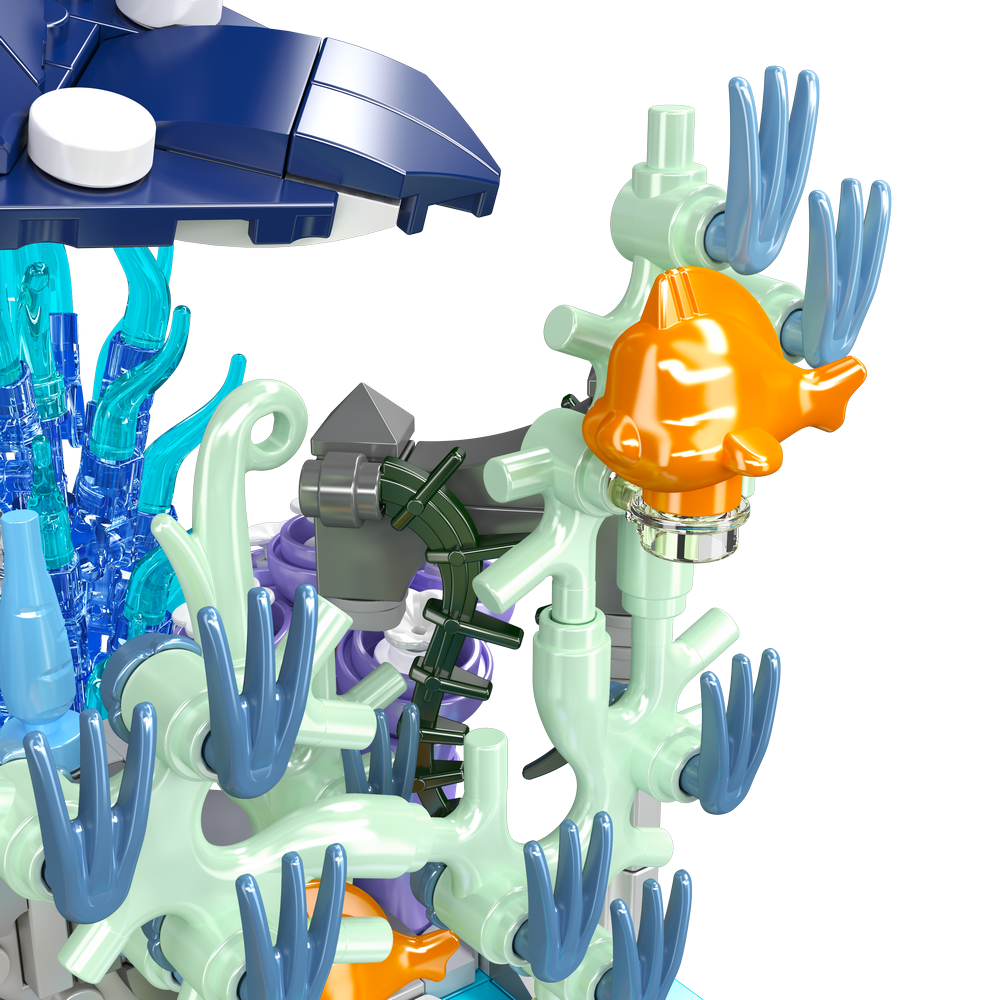 Mould King 10173 Manta Ray Coral Reef Building Toy Set | 411 PCS