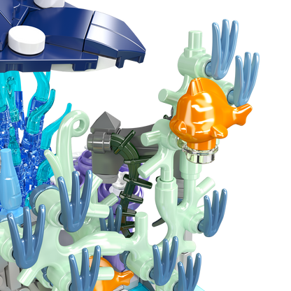 Mould King 10173 Manta Ray Coral Reef Building Toy Set | 411 PCS