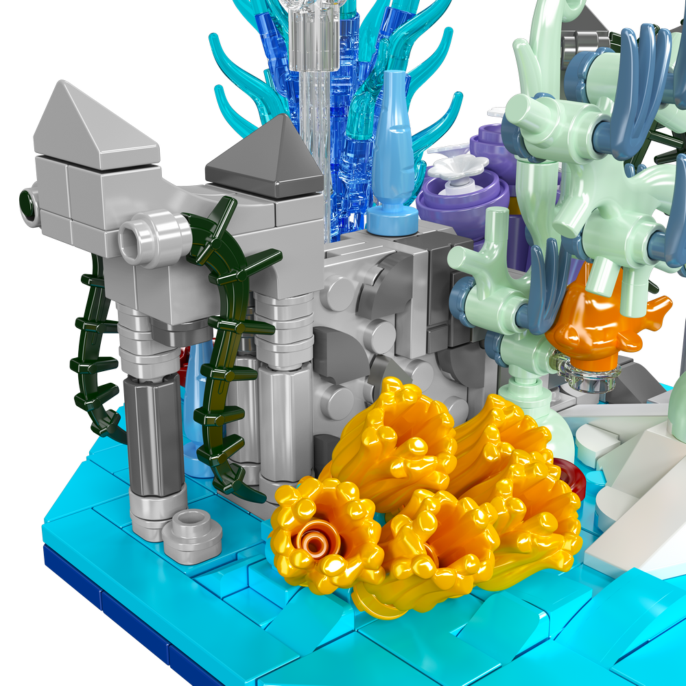 Mould King 10173 Manta Ray Coral Reef Building Toy Set | 411 PCS