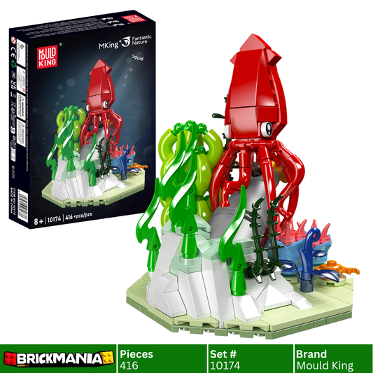 Mould King 10174 Creative Ocean Deep Sea Squid Scene Building Toy Set | 416 PCS
