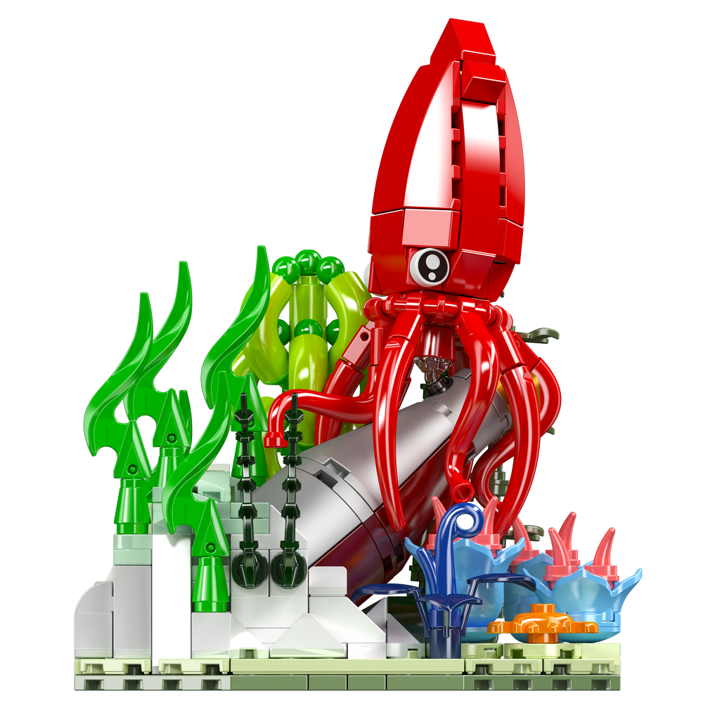 Mould King 10174 Creative Ocean Deep Sea Squid Scene Building Toy Set | 416 PCS