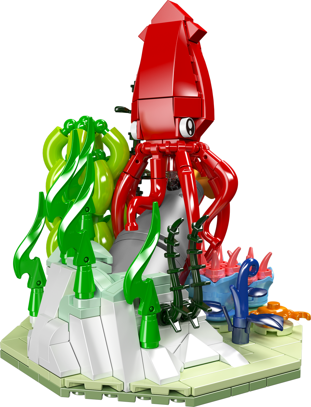 Mould King 10174 Creative Ocean Deep Sea Squid Scene Building Toy Set | 416 PCS