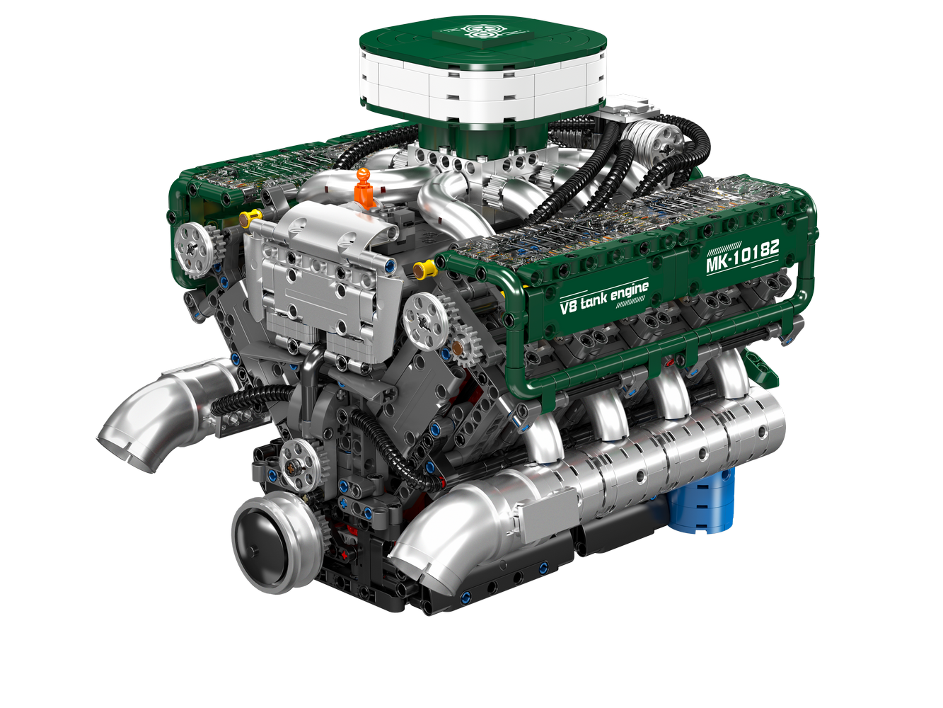 Mould King 10182 Motorised V8 Tank Engine Building Toy Set | 2250 PCS