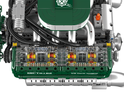 Mould King 10182 Motorised V8 Tank Engine Building Toy Set | 2250 PCS