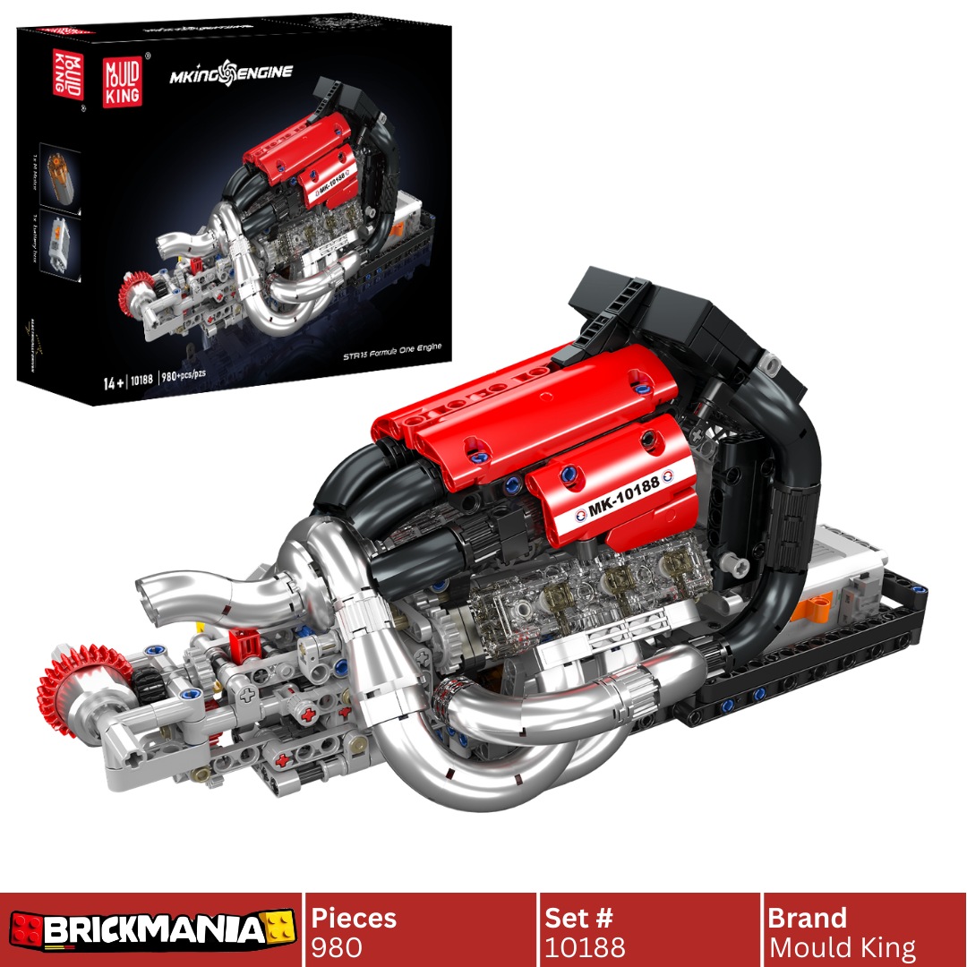 Mould King 10188 Motorized Scuderia Toro Rosso STR13 Formula 1 V6 Engine Model Building Toy Set | 980 PCS