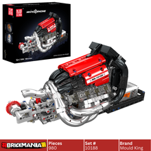 Mould King 10188 Motorized Scuderia Toro Rosso STR13 Formula 1 V6 Engine Model Building Toy Set | 980 PCS