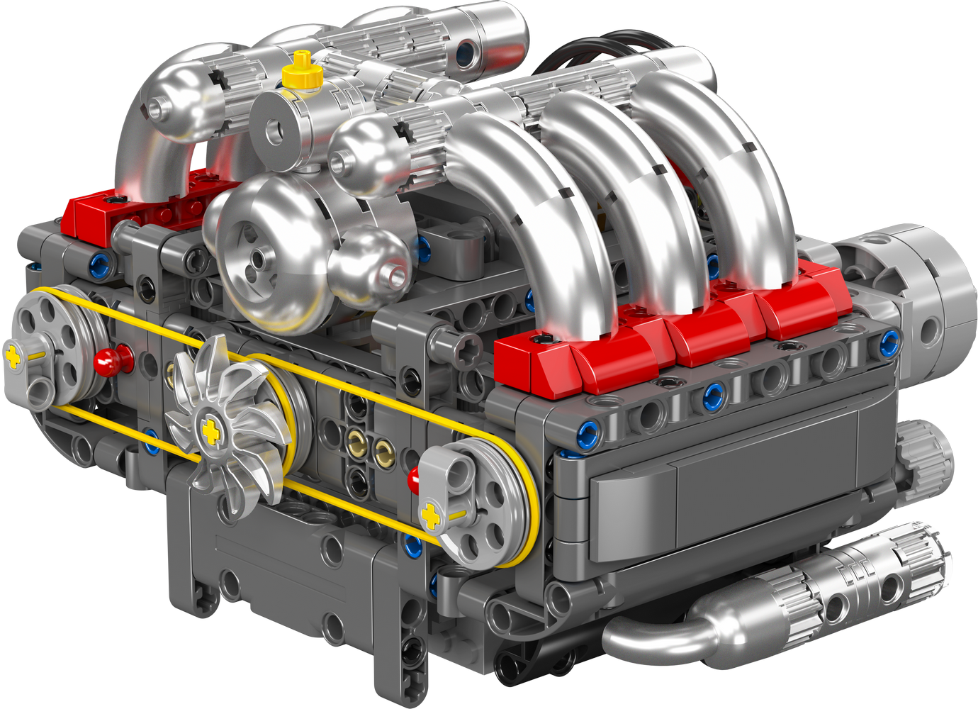 Mould King 10193 Flat-6 Engine Model Building Toy Set | 609 PCS