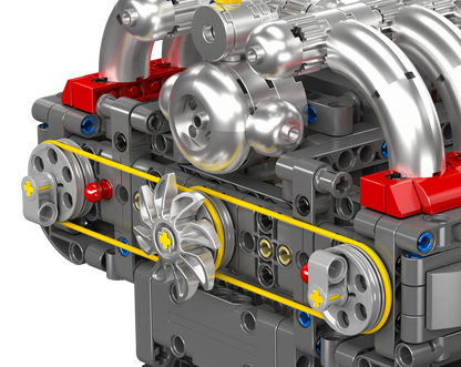 Mould King 10193 Flat-6 Engine Model Building Toy Set | 609 PCS