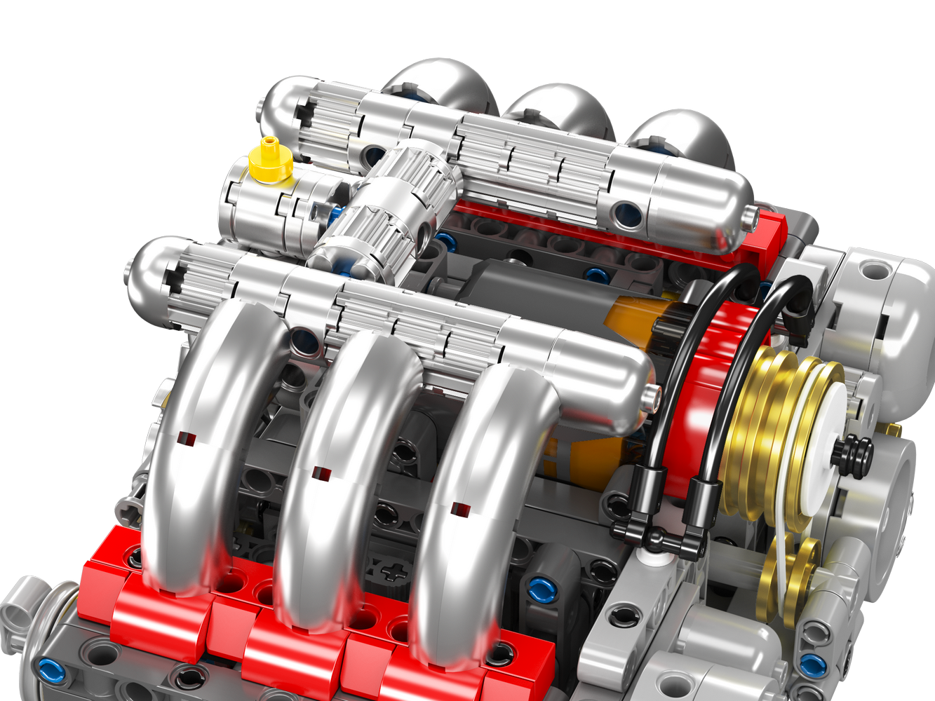 Mould King 10193 Flat-6 Engine Model Building Toy Set | 609 PCS