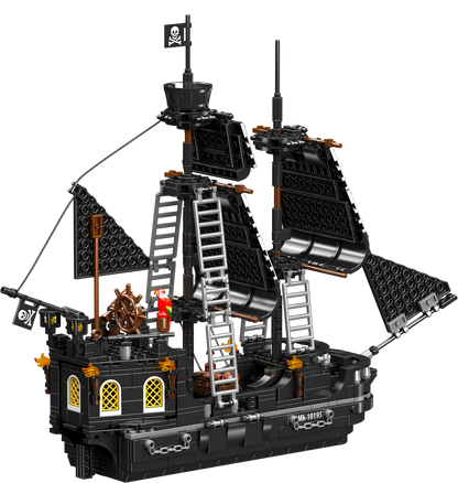 Mould King 10195 Ship Black Pearl Pirate Ship Building Toy Set | 932 PCS