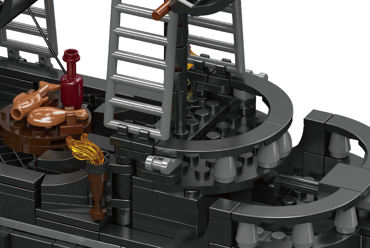 Mould King 10195 Ship Black Pearl Pirate Ship Building Toy Set | 932 PCS