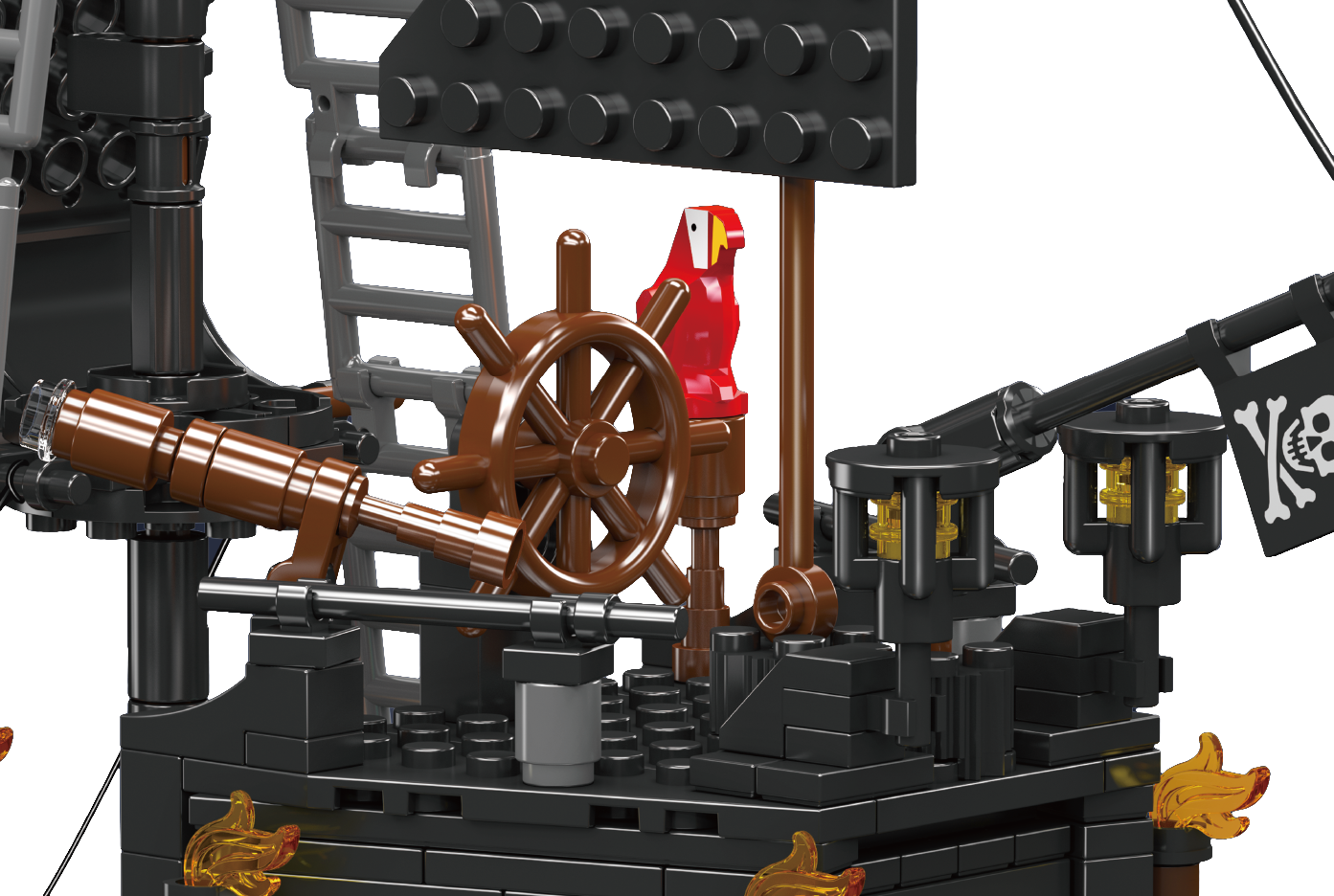 Mould King 10195 Ship Black Pearl Pirate Ship Building Toy Set | 932 PCS