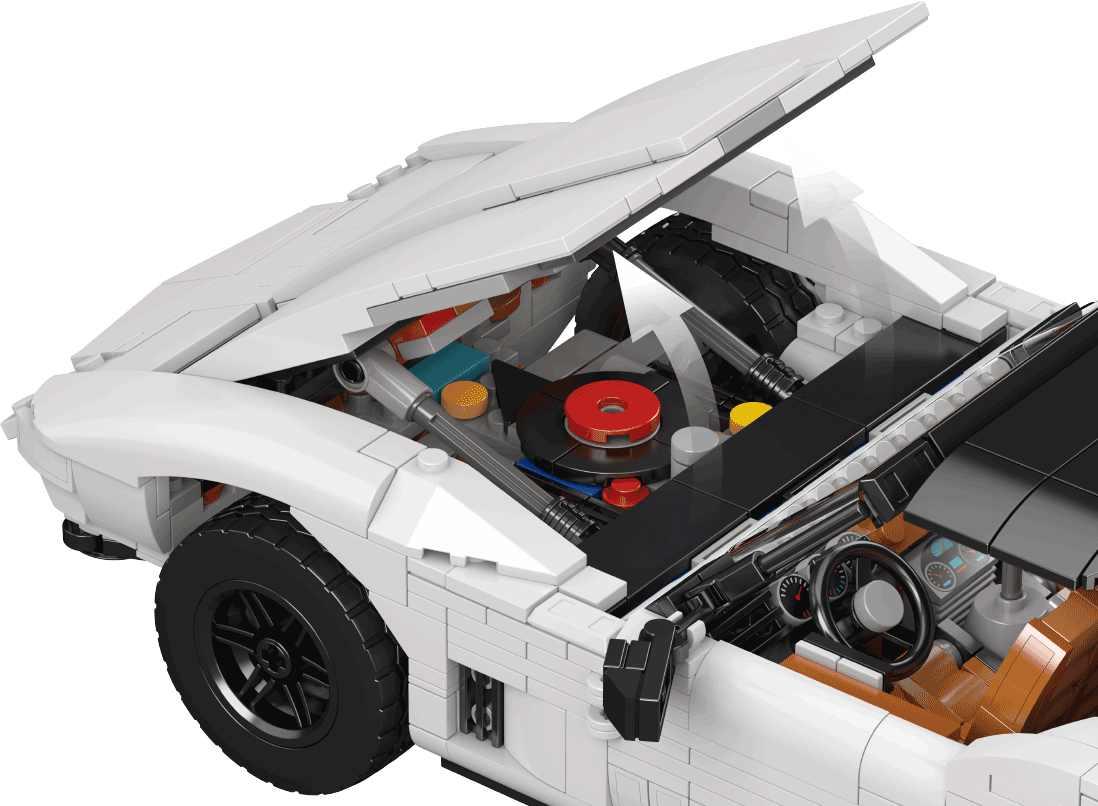 Mould King 10198 Wheels Corvette C3 Car Model Building Toy Set | 1347 PCS