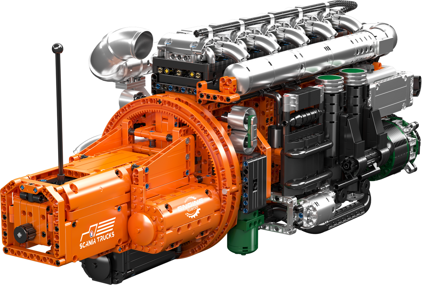 Mould King 10200  Inline-6 Truck Engine & Transmission Building Toy Set | 3236 PCS