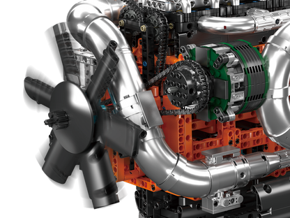 Mould King 10200  Inline-6 Truck Engine & Transmission Building Toy Set | 3236 PCS