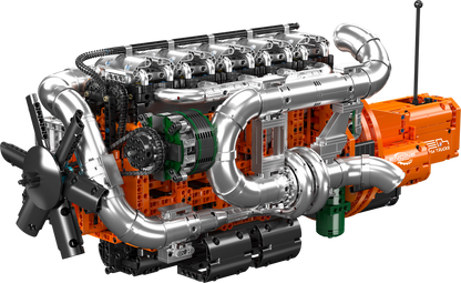 Mould King 10200  Inline-6 Truck Engine & Transmission Building Toy Set | 3236 PCS