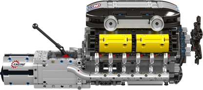 Mould King 10202 Motorized Lamborghini V12 engine & gearbox Building Toy Set | 1260 PCS