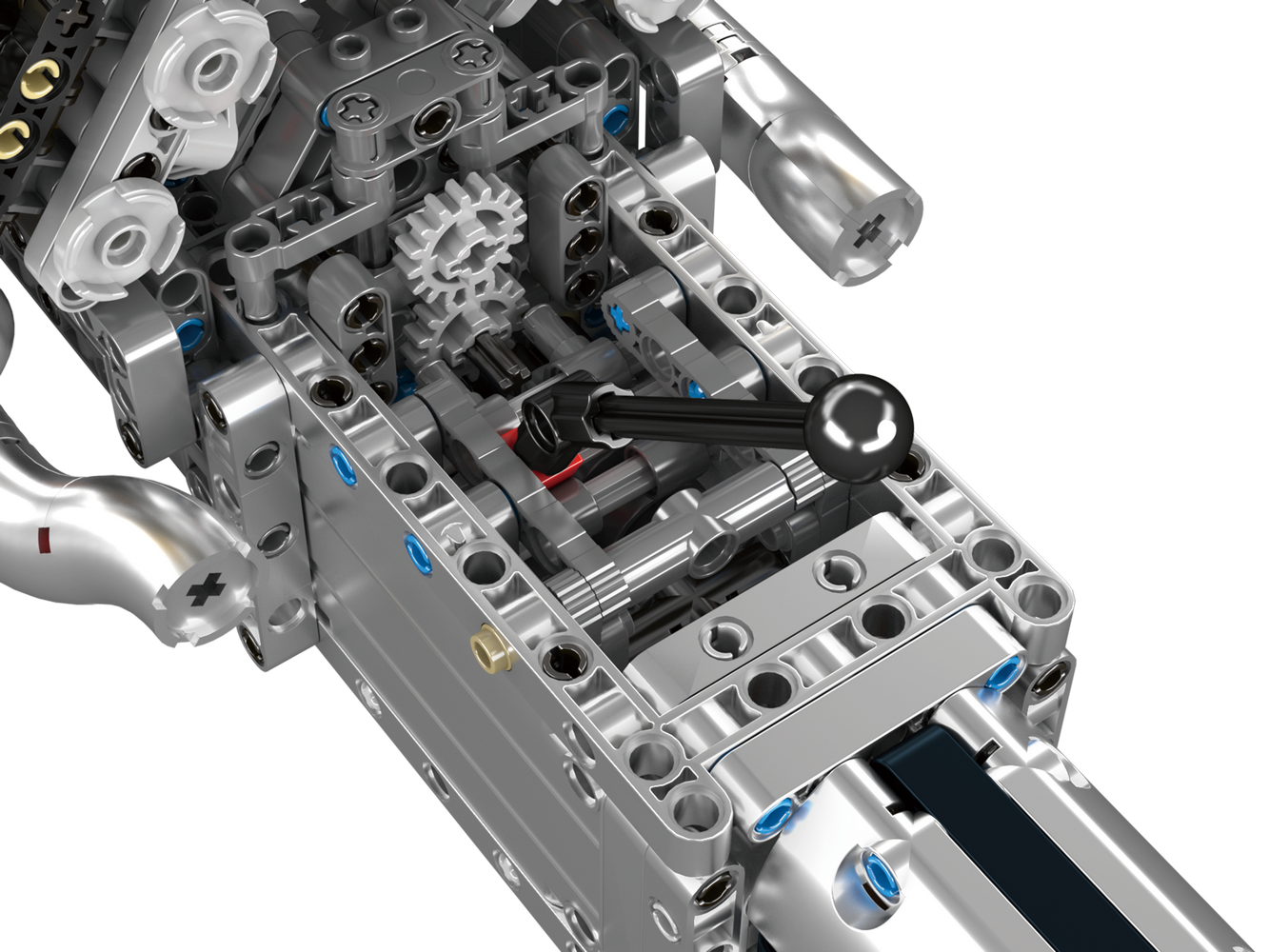 Mould King 10202 Motorized Lamborghini V12 engine & gearbox Building Toy Set | 1260 PCS
