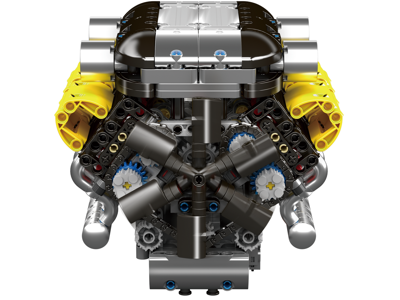 Mould King 10202 Motorized Lamborghini V12 engine & gearbox Building Toy Set | 1260 PCS
