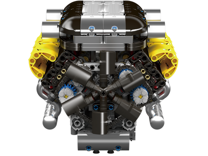 Mould King 10202 Motorized Lamborghini V12 engine & gearbox Building Toy Set | 1260 PCS