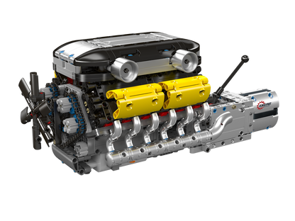 Mould King 10202 Motorized Lamborghini V12 engine & gearbox Building Toy Set | 1260 PCS