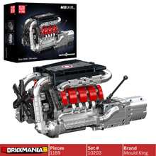 Mould King 10203 Motorized BMW M3 E92 V8 engine & gearbox Building Toy Set | 1169 PCS
