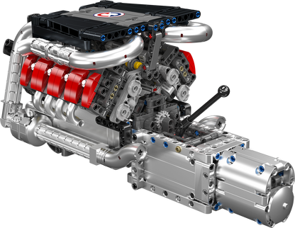 Mould King 10203 Motorized BMW M3 E92 V8 engine & gearbox Building Toy Set | 1169 PCS