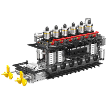 Mould King 10209 Motorized Inline 6-Cylinder Aircraft Carrier Building Toy Set | 3222 PCS