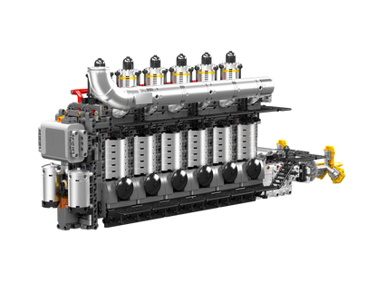 Mould King 10209 Motorized Inline 6-Cylinder Aircraft Carrier Building Toy Set | 3222 PCS