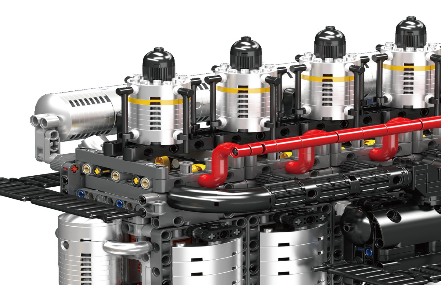 Mould King 10209 Motorized Inline 6-Cylinder Aircraft Carrier Building Toy Set | 3222 PCS