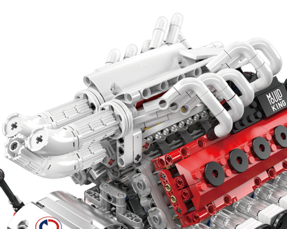Mould King 10210 Motorized V12 Naturally Aspirated Engine Building Toy Set | 1366 PCS