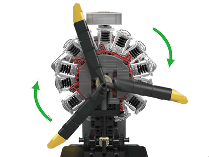 Mould King 10211 Radial Aviation Engine Building Toy Set | 1147 PCS