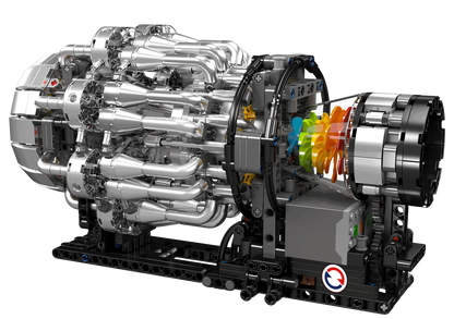 Mould King 10216 Turbojet Engine Mechanical Model Building Toy Set | 1214 PCS