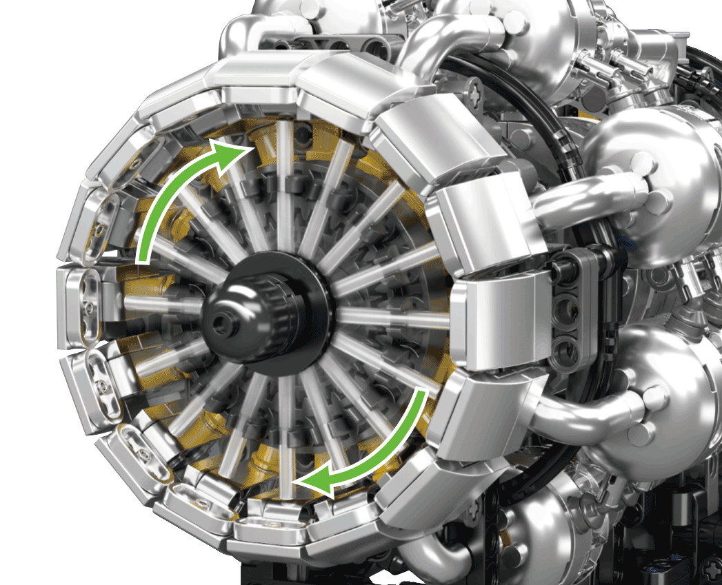 Mould King 10216 Turbojet Engine Mechanical Model Building Toy Set | 1214 PCS