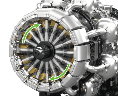 Mould King 10216 Turbojet Engine Mechanical Model Building Toy Set | 1214 PCS