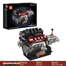 Mould King 10227 Motorized V8 Engine with Transmission Building Toy Set | 787 PCS