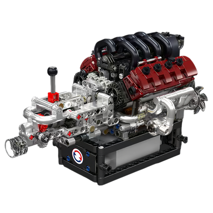 Mould King 10227 Motorized V8 Engine with Transmission Building Toy Set | 787 PCS