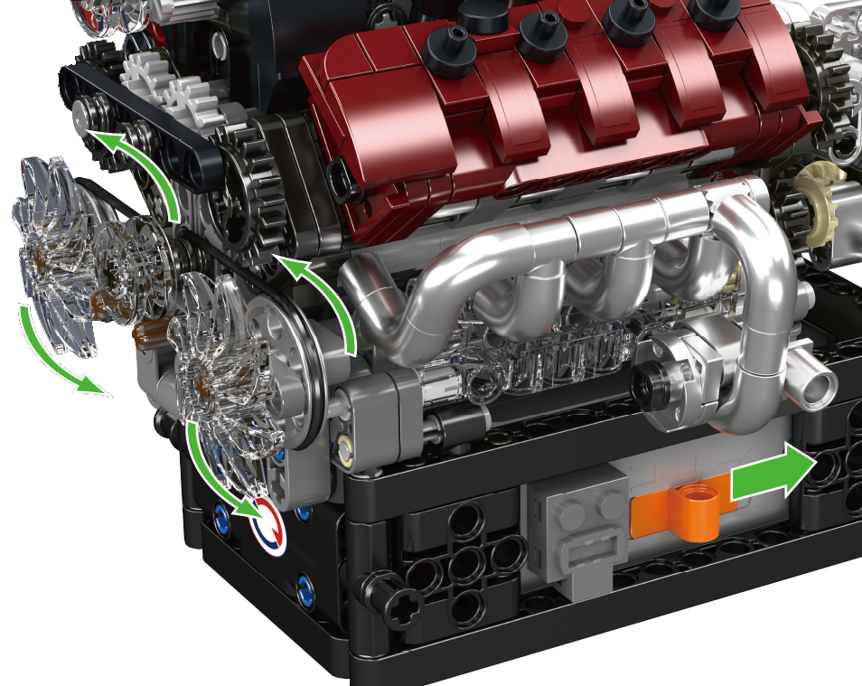 Mould King 10227 Motorized V8 Engine with Transmission Building Toy Set | 787 PCS
