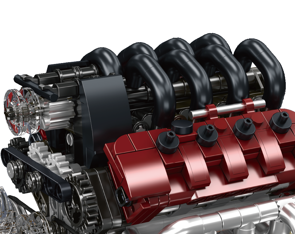 Mould King 10227 Motorized V8 Engine with Transmission Building Toy Set | 787 PCS