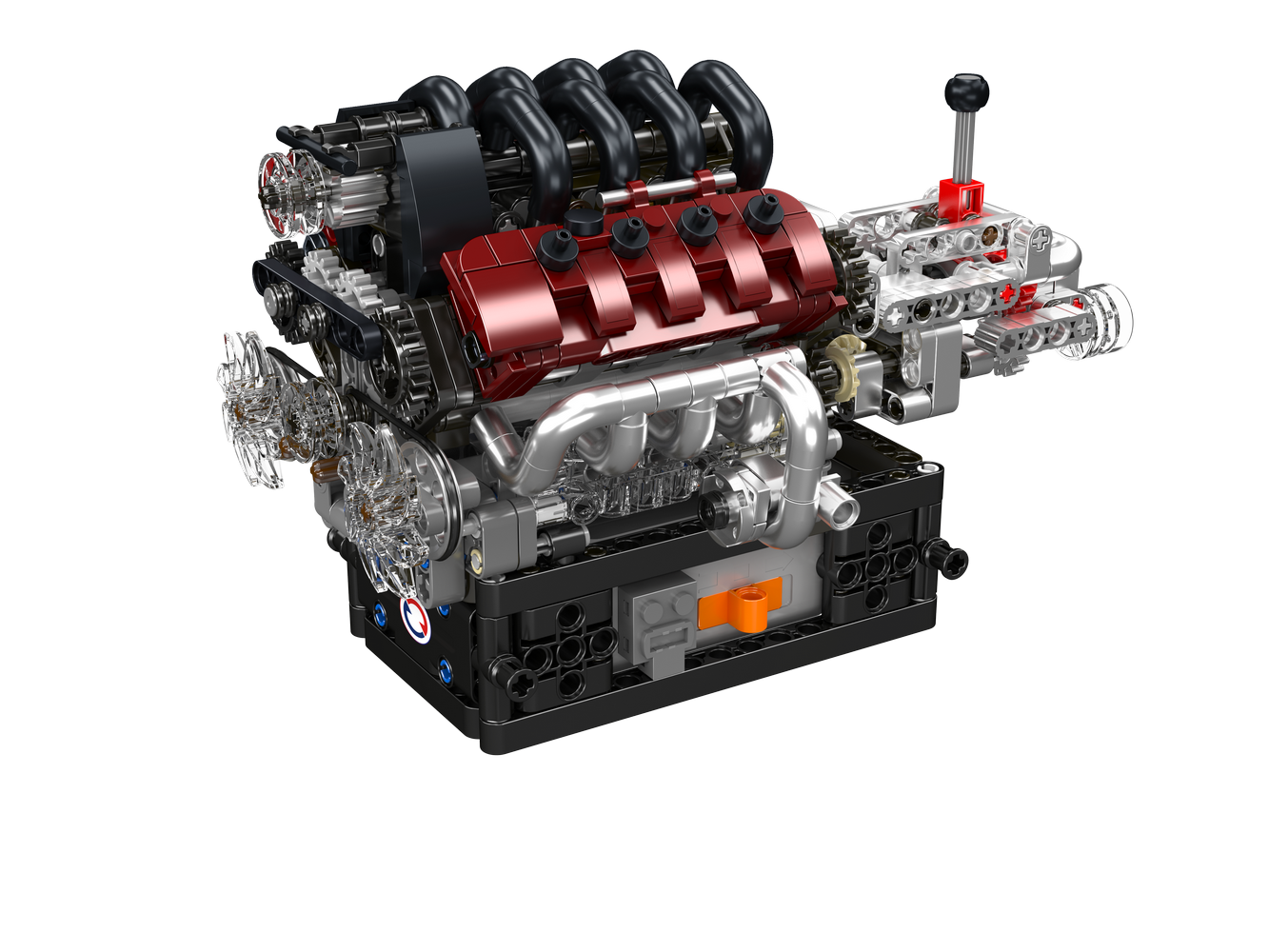 Mould King 10227 Motorized V8 Engine with Transmission Building Toy Set | 787 PCS