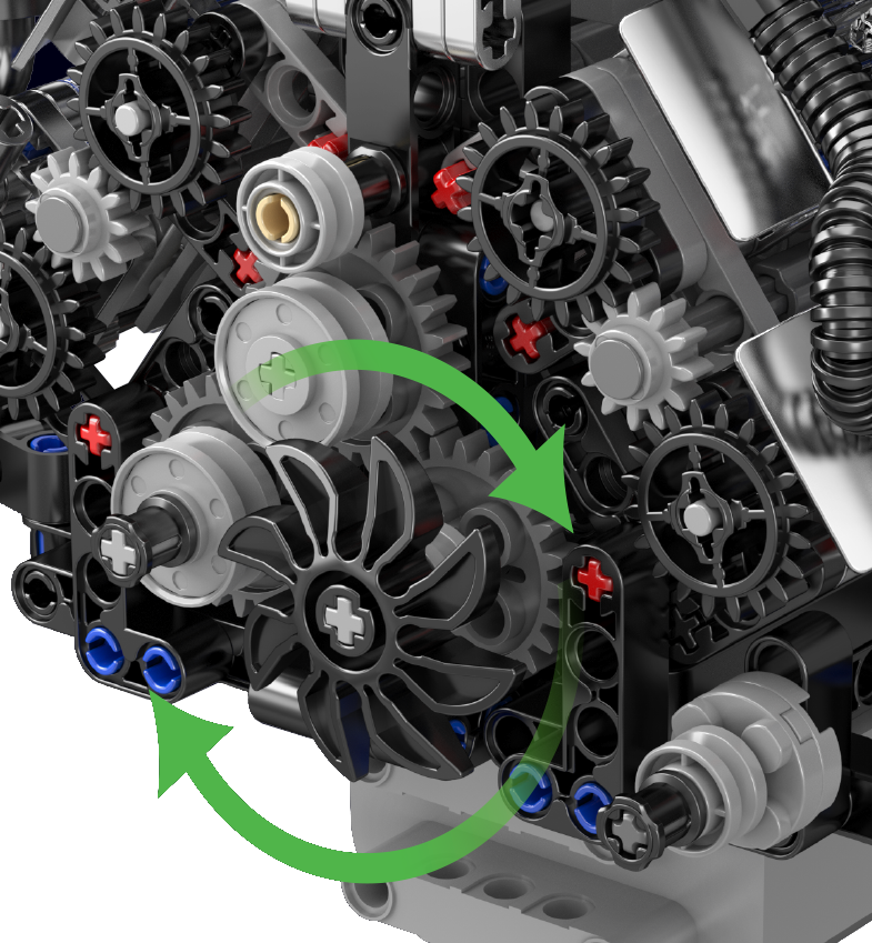 Mould King 10230 W12 Twin Turbo Engine Model Building Toy Set | 871 PCS