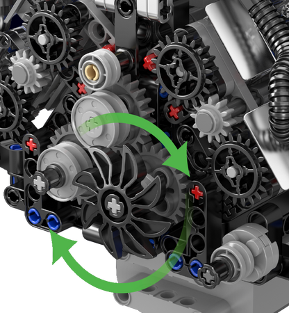 Mould King 10230 W12 Twin Turbo Engine Model Building Toy Set | 871 PCS