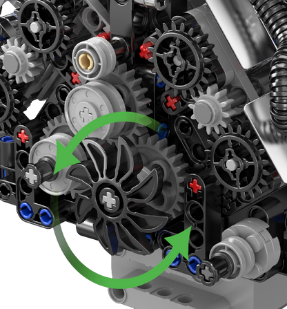 Mould King 10230 W12 Twin Turbo Engine Model Building Toy Set | 871 PCS