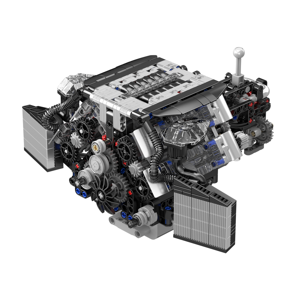 Mould King 10230 W12 Twin Turbo Engine Model Building Toy Set | 871 PCS