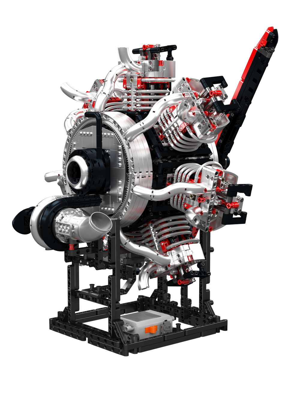 Mould King 10233 Motorized Radial Aviation Engine 2 Building Toy Set | 3089 PCS
