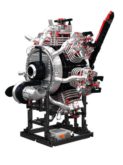 Mould King 10233 Motorized Radial Aviation Engine 2 Building Toy Set | 3089 PCS